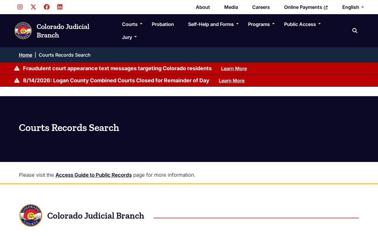 Adams County docket search Judicial Branch guidance